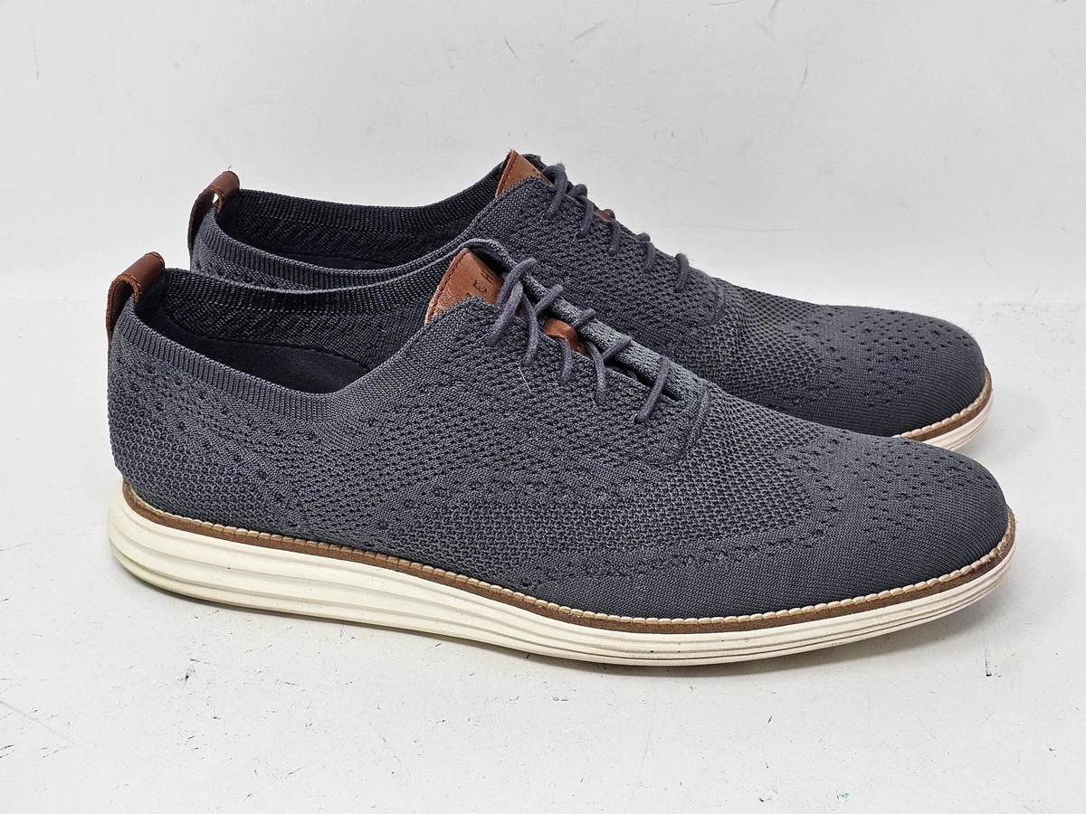Cole Haan Men\'s OriginalGrand Stitchlite Wingtip Oxfords Charcoal, 8.5M Cole Haan Oxford Gray Dress Shoes for Men for sale | eBay main image 4