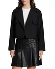 BAGATELLE Women’s Cool Tech Nylon Open Front Trench Coat In Black Size L — photo 1