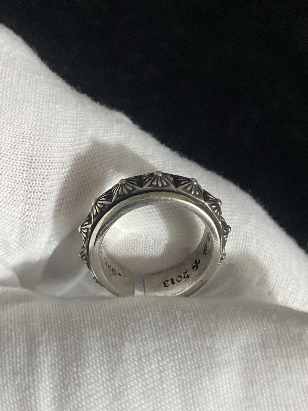 Chrome Hearts Open Tiny E Cross Ring Size 9 ,99c … - image 4