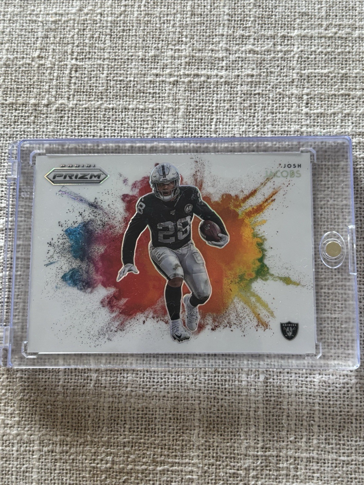 2020 Panini Prizm Football Josh Jacobs Color Blast SSP - No. 7