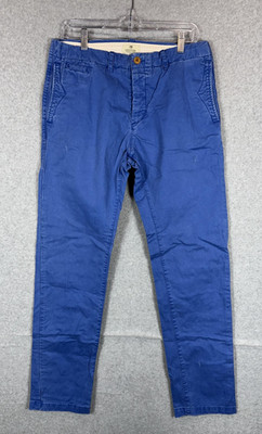 Scotch & Soda Chinos Pants Mens 31x32 Blue Jagger Slim Fit Button Fly Cotton