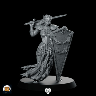 Shina Miniatur Schwert Schild Kriegerin Champion
