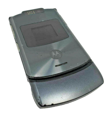 Motorola RAZR V3xx Flip Style 60MB AT&T Locked 2G 3G GSM 1.3MP Camera Gray