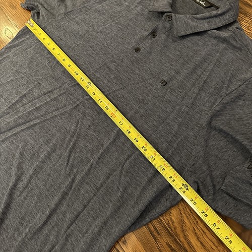 Travis Mathew Mens Polo Golf Shirt Logo Blue 2XL - Picture 5 of 7
