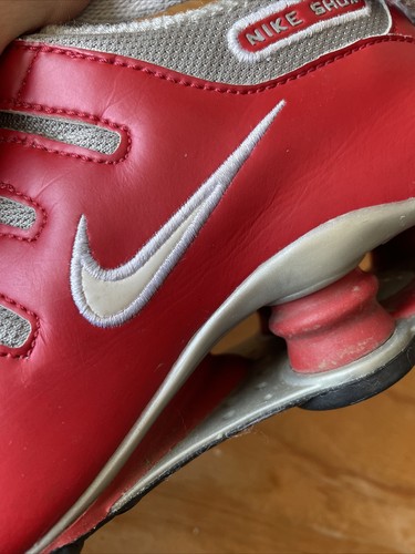 Rare 313429-993 nike id shox Women’s 7.5 Ohio State Buckeyes Scarlet Gray Shoes - Picture 4 of 17