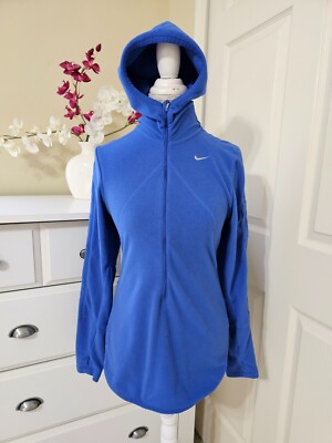 Nike Therma-Fit Women`s Peri Blue Micro Fleece 3/4 Zip Pullover