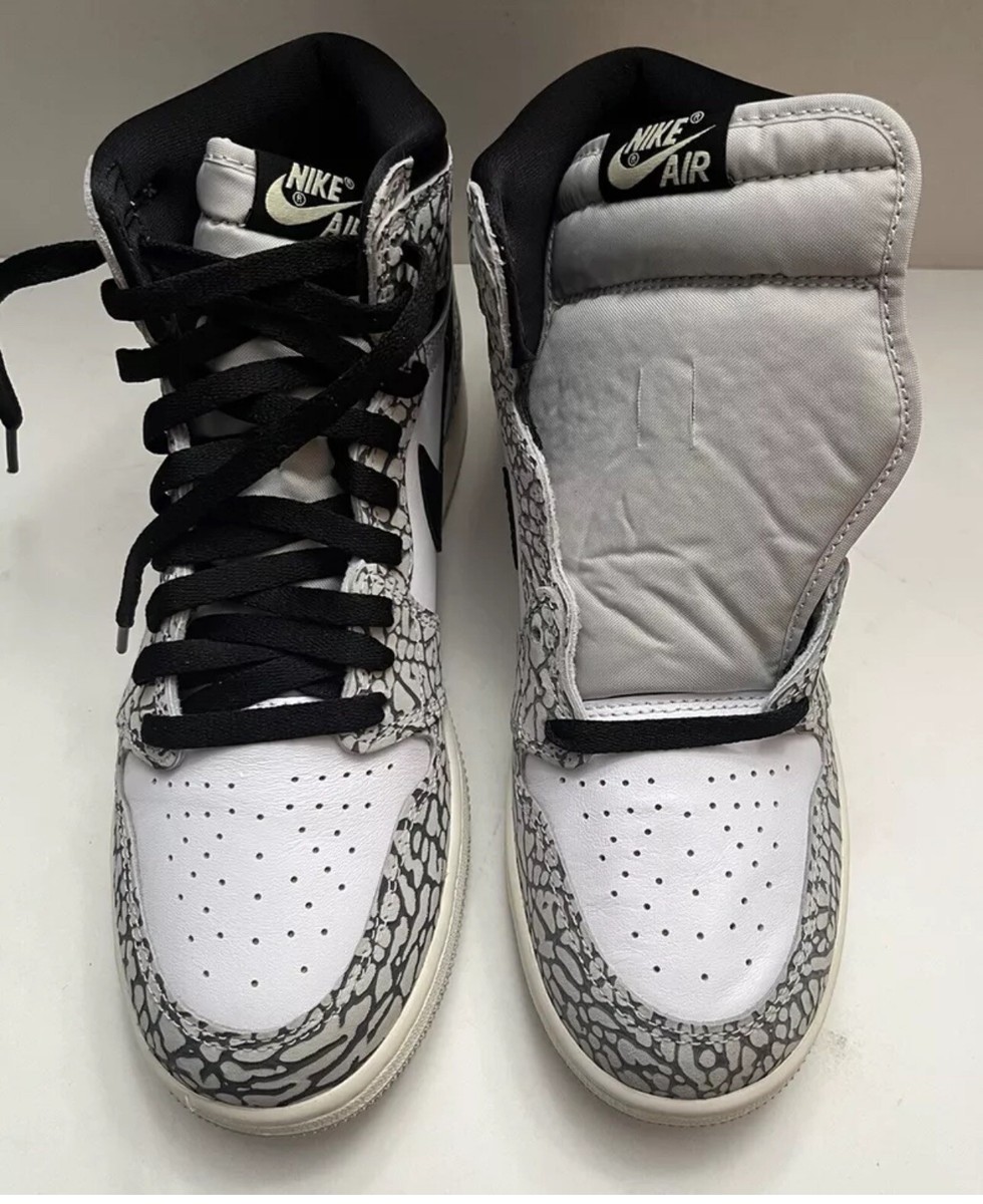 Nike Air Jordan 1 Retro High OG White Cement FD1437-052 BOYS SZ