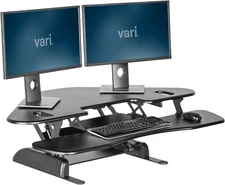 VariDesk 49931 Cube Corner 48" - Sit-Standing Height-Adjustable Desk - Black