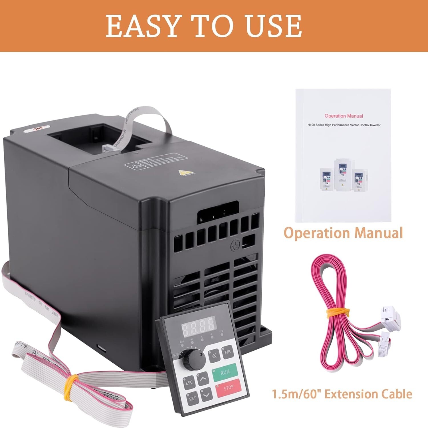 QNK 4KW 5.5HP 220V 1 to 3 Phase VFD Inverter Variable Frequency Drives for Motor