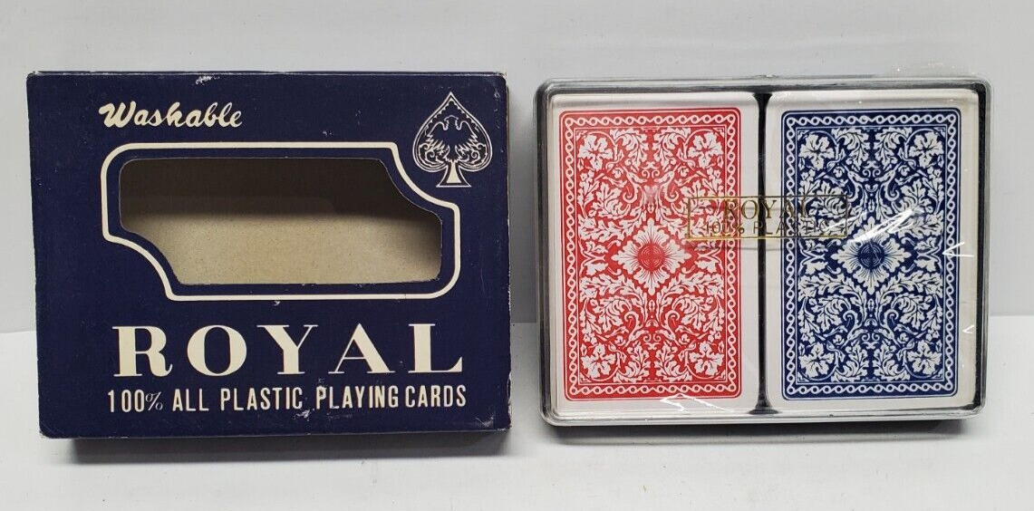 Royal 100% All Plastic Playing Cards Set of 2 Packs- Washable