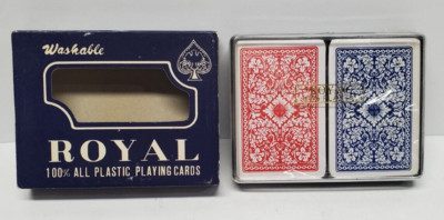 Royal 100% All Plastic Playing Cards Set of 2 Packs- Washable