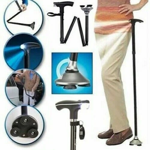 Deambulatori e bastoni neri per la mobilità