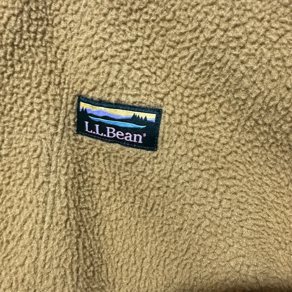 L.L. Sudadera con capucha Bean para mujer amarillo mostaza Katahdin polar media cremallera talla XS Foto 3 de 4