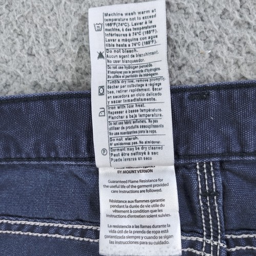 Carhartt FR Pants Mens 36x34 Navy Canvas Flame-Resistant Original Fit Carpenter - Picture 10 of 23