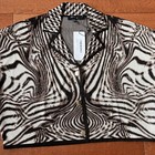 NWT Karen Millen - Mirrored Zebra Slinky Knit Lounge Shirt sz M-in original bag — photo 3