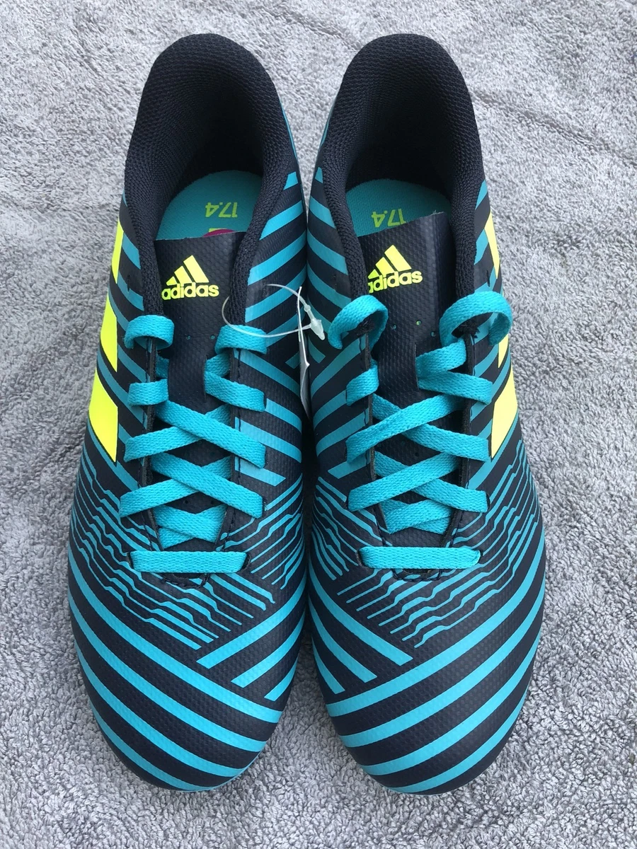 ADIDAS NEMEZIZ CLEATS SOCCER SHOES S824580 YOUTH BOYS SIZE 4 1 2 BLUE BLACK