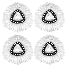 	4 Pack EasyWring Spin Mop Head Replacement - Mop Replace Head Compatible with O