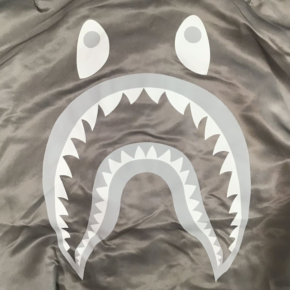 BAPE SHARK MA-1 bomber jacket gray A Bathing Ape Size S | eBay