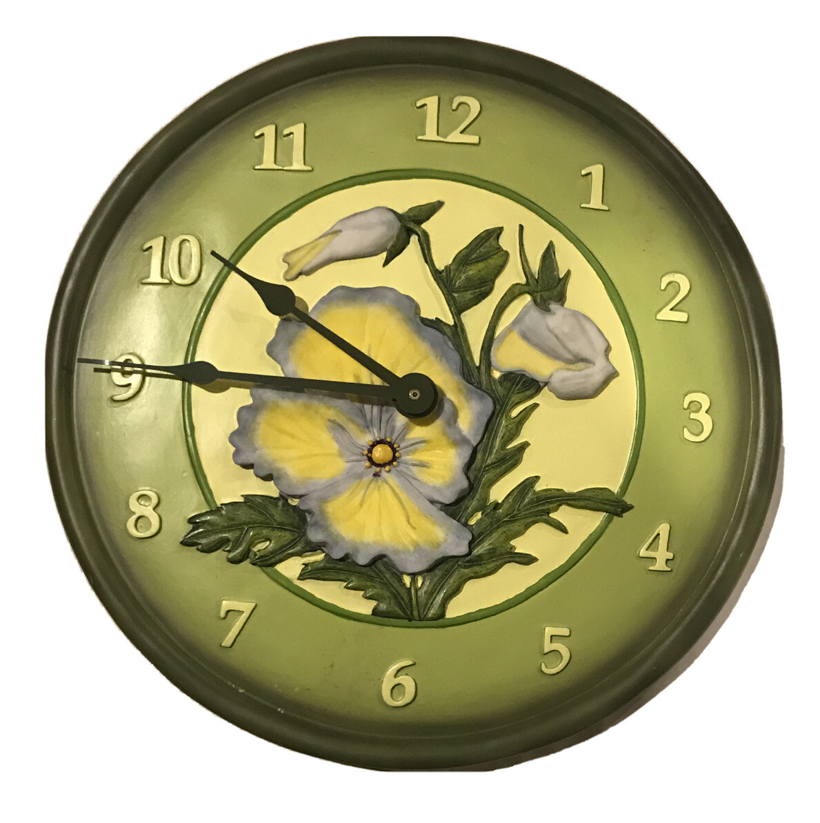 Open Country • Wall Clock • Willow Bay • 3D Floral •