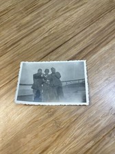 Antique World War 2 WWII Era Photograph Soldiers Uniform Beach KG JD