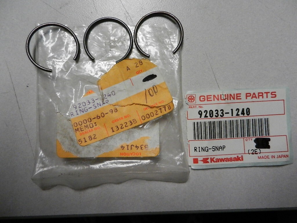 バッグ20 NOS Kawasaki Snap Rings KAF450 KAF540 92033-1240 Qty3 | eBay