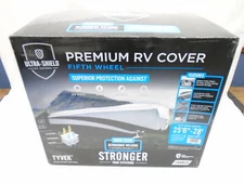 CAMCO 45944 PREMIUM FIFTH WHEEL RV COVER ULTRA SHIELD 25'6"-28' BLACK / GRAY
