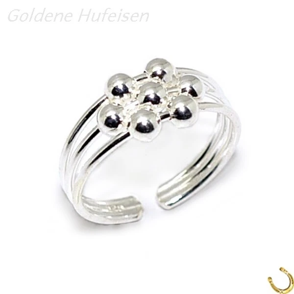 ZEHEN-RING Kugel 925 Echt Sterling Silber Fuß-ring Kinder Mädchen Damen / 9650v