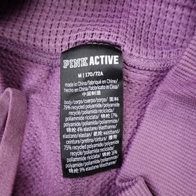PINK Pants Womens Medium Purple Victoria Secret Active Knit Jogger Sweatpants