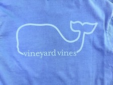 NWT Vineyard Vines Men s Small Whale Hoodie Pocket TShirt Moonshine Long Sleeve
