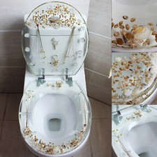 Transparent Toilet Seat Resin Toilet Seat Easy Clean Home Bathroom Shells Decor