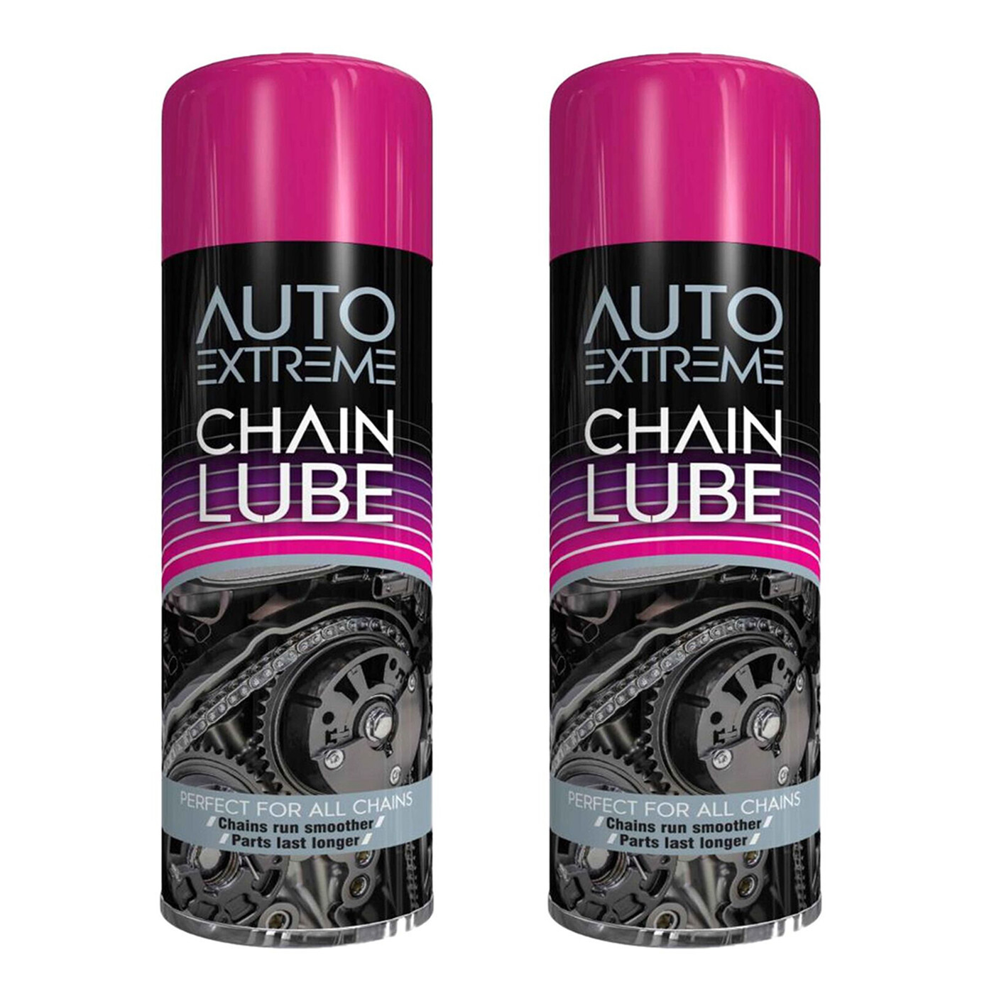 2x Chain Lube Spray Grease Oil Lubricant For Motorcycle Motorbike Bikes