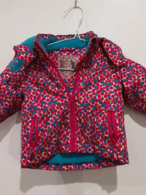 Impidimpi   Baby  Jacket  Size 1  Fully Lined  Hoody Pockets Pink Spotty