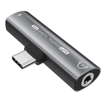 USB C to 35mm Audio Adapter 2in1 HiFi DAC Dongle 27W Fast Charging for iPhone 15