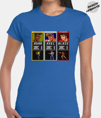 Adam Axle Blaze Damen T-Shirt klassisch Gaming Streets of Rage Retro Gamer Geschenk