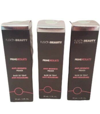 Fusion Beauty Anti-Redness Primer  green FUSIONBEAUTY - ( 3 Piece Lot) NIB