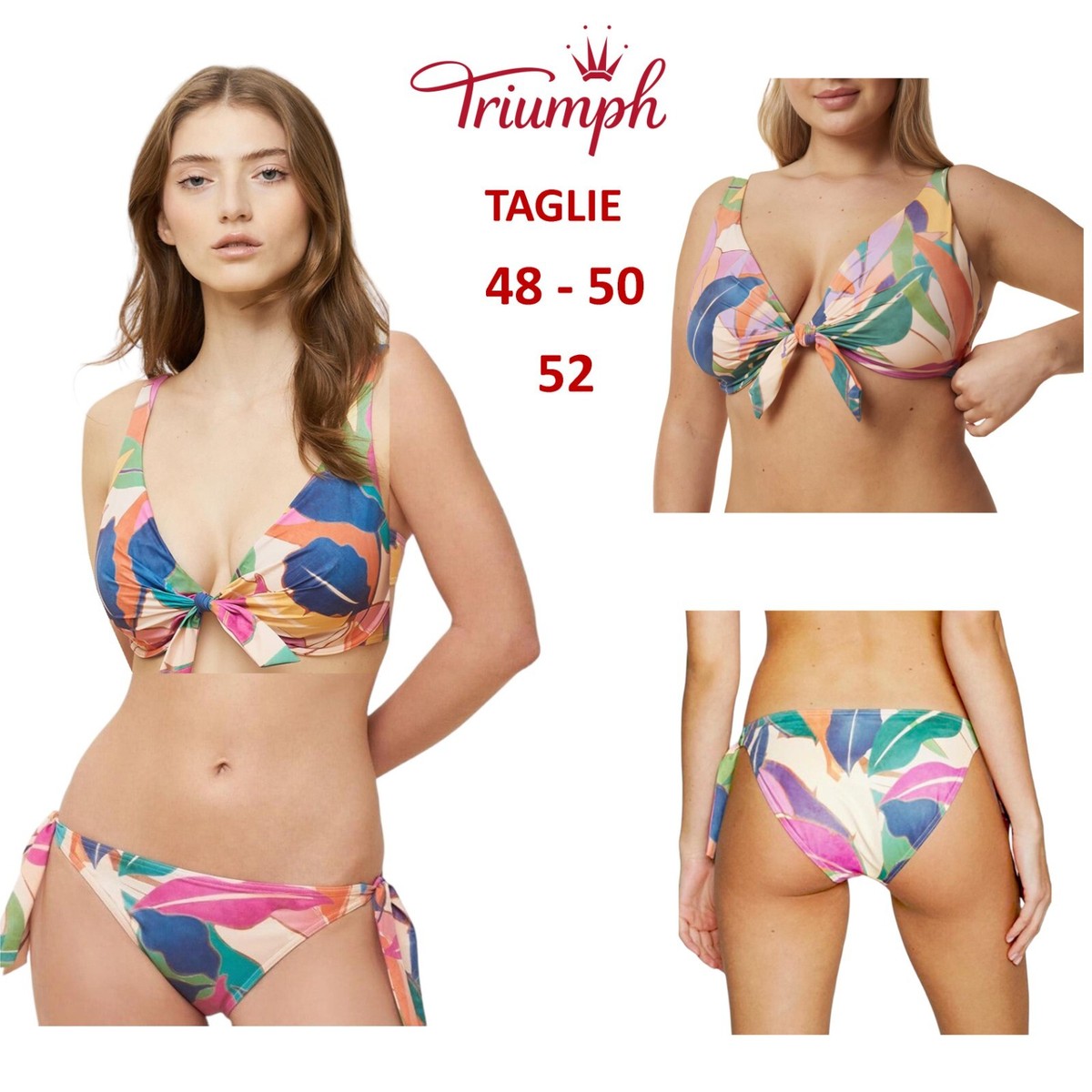 Costume Da Bagno Tankini Donna Con Push-Up - Due Pezzi Imbottito, Canottiera E Pantaloncino - Foto 10