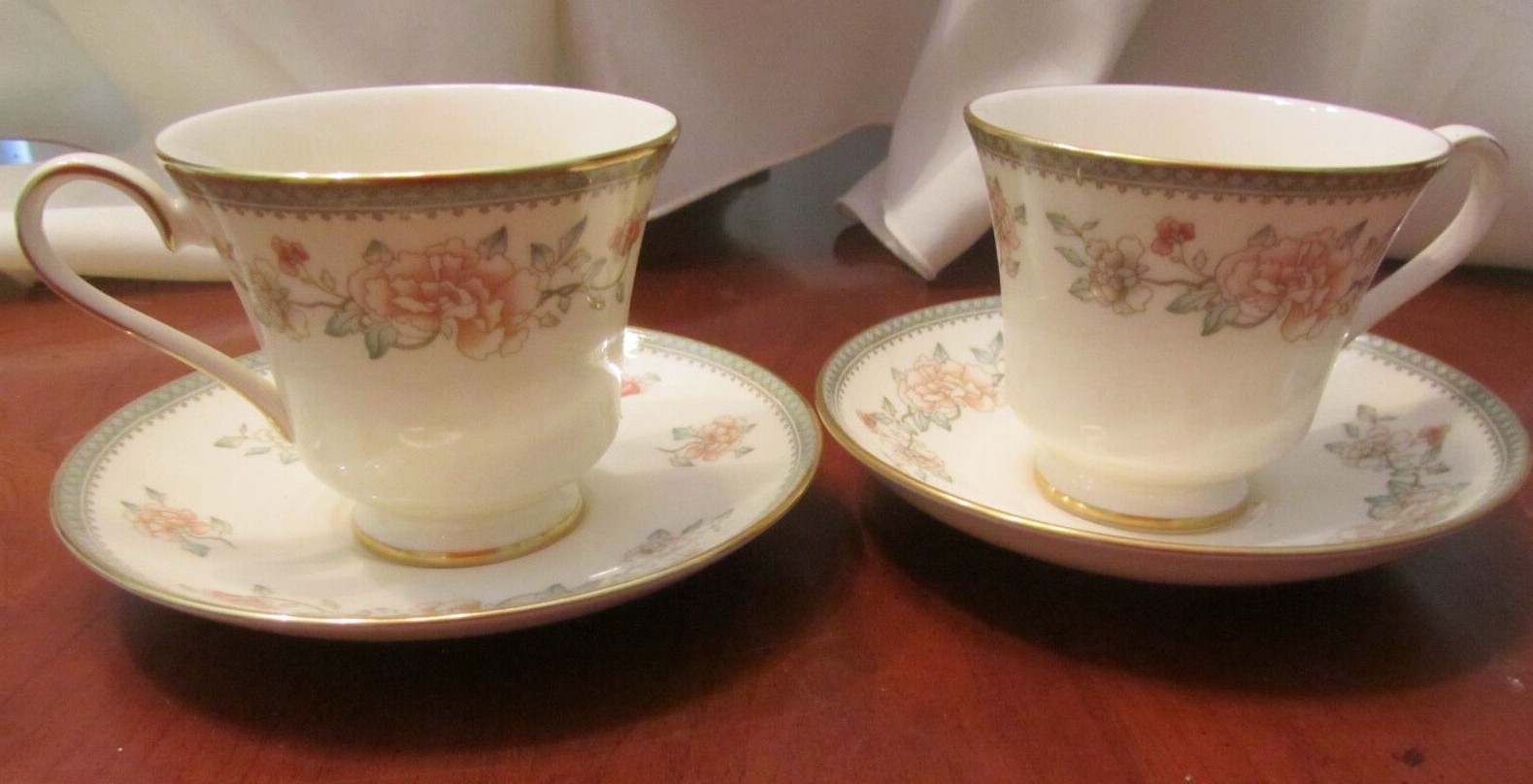 Minton Jasmine 2 Cups and Saucers eBay