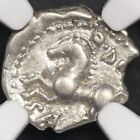 Ancient Gaul Silver Quinarius Coin Ngc Xf Gallic Horse Celtic 80Bc Sequani