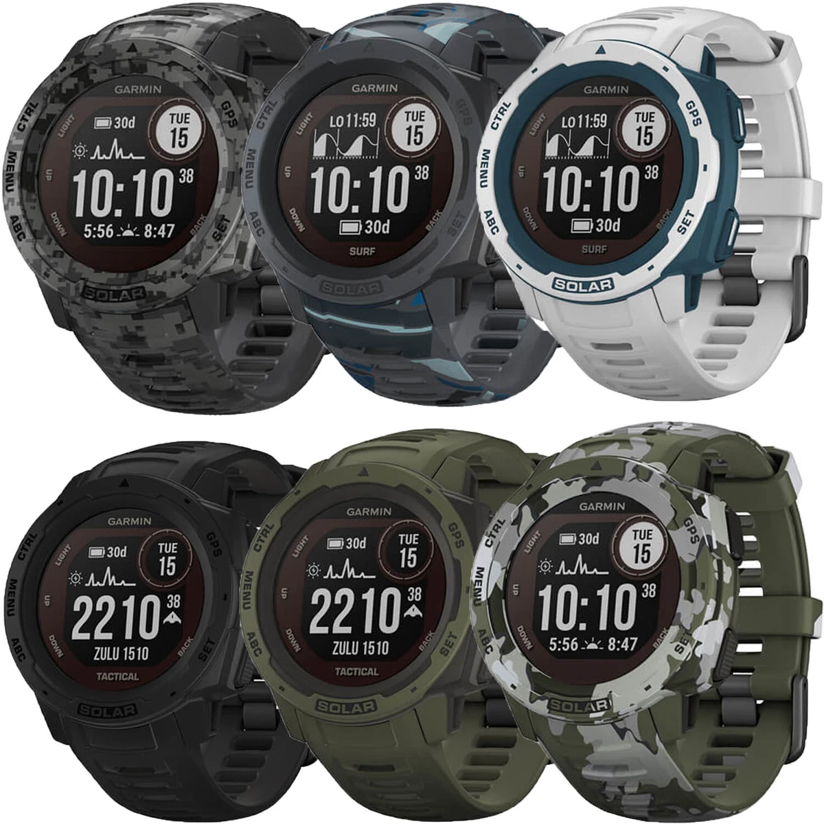 Garmin Instinct Solar Rugged Outdoor Watch with Extended Warranty