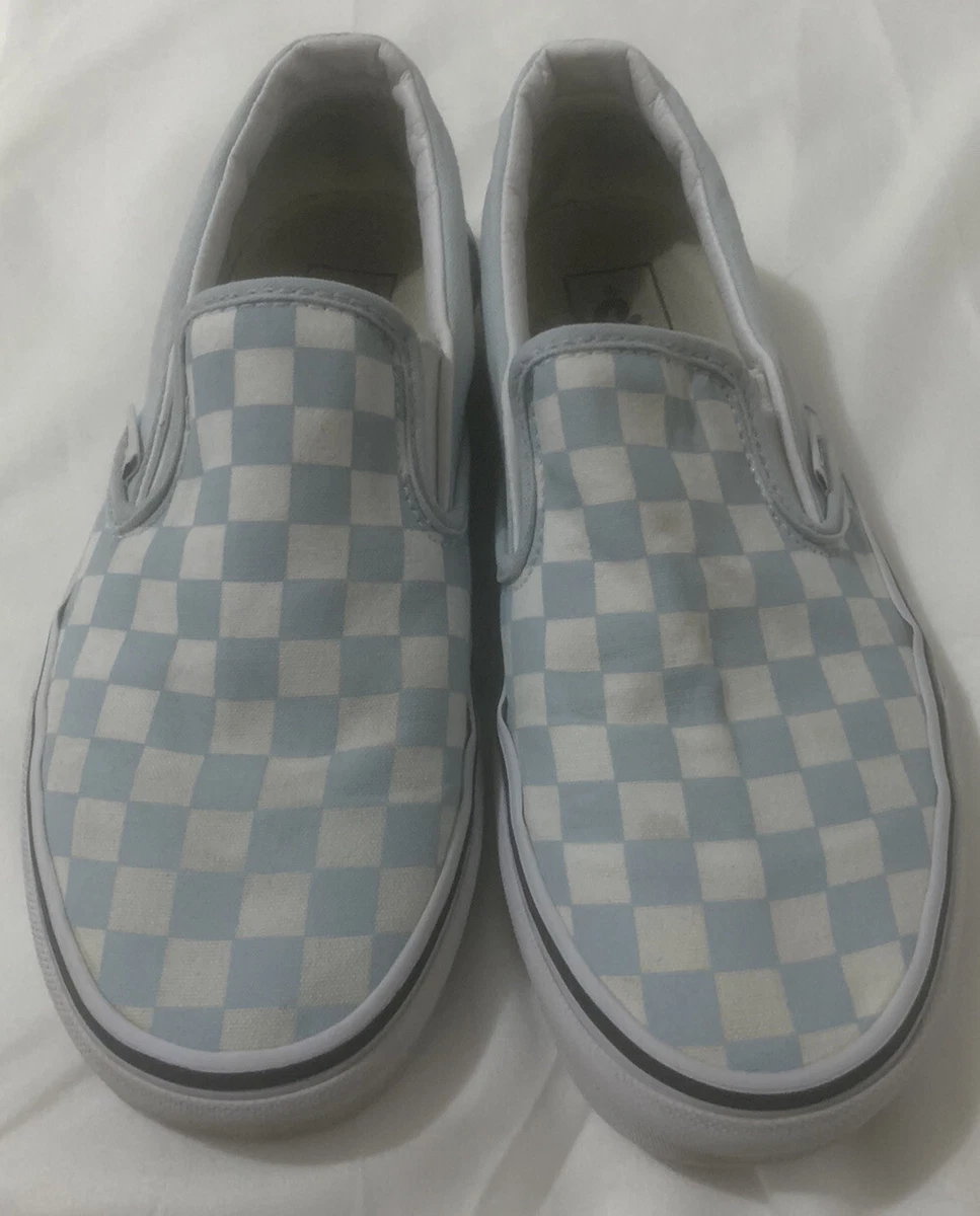 Light blue deals vans checkered