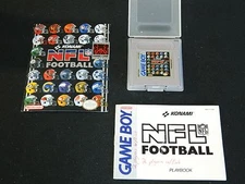 NFL Football (Nintendo Game Boy, 1990) Cartridge, Manual, Cover Art