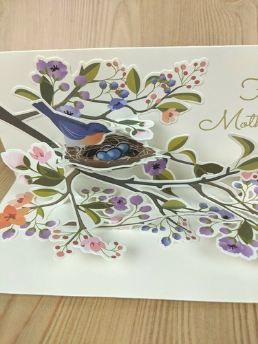 Happy Mother's Day 3D Panorama Pop-Up Grußkarte Up mit Papier thront Vögel - Bild 5 von 12