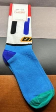Bic 4 Color Pen Motif Custom Socks Ltd Ed Sock Club One Size Novelty USA Made