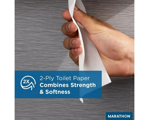 Marathon Jumbo Roll 2-Ply Toilet Paper 6 Rolls, 1000 ft Each Roll - Picture 2 of 3