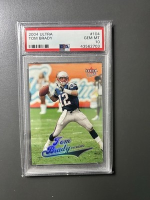 2004 Fleer Ultra Tom Brady #104 | PSA 10 GEM MINT | GOAT QB, HOF, Pop 84    