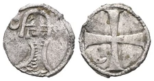 Crusader BI (Billon) BI Denier - Antioch 1163-1201 AD - Bohemund III *Trimmed