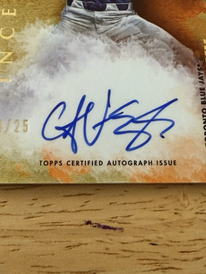 CJ Van Eyk 2021  Bowman Chrome On Card Auto /25 Blue Jays - Image 3 of 4