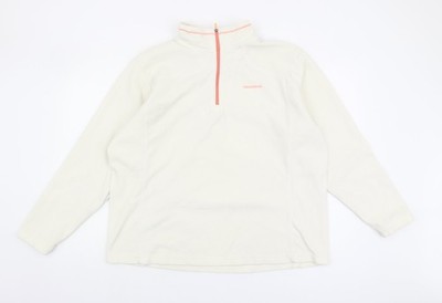 Sweatshirt Unisex Erwachsene UK 20 Plus Regular Craghoppers weiß 1/2 Reißverschluss
