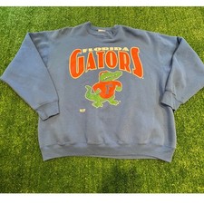 Vintage 90s XL University of Florida Gators Crewneck Sweatshirt Blue