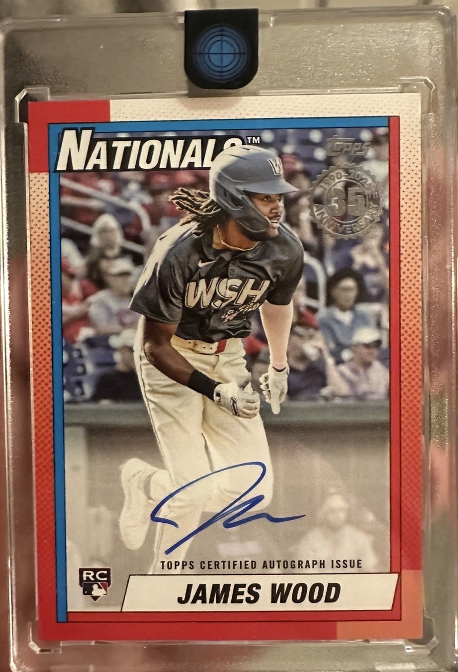 James Wood #90B2-JW Baseball Cards 2025 Topps 1990 Autograph trading card — raw and PSA graded price guide